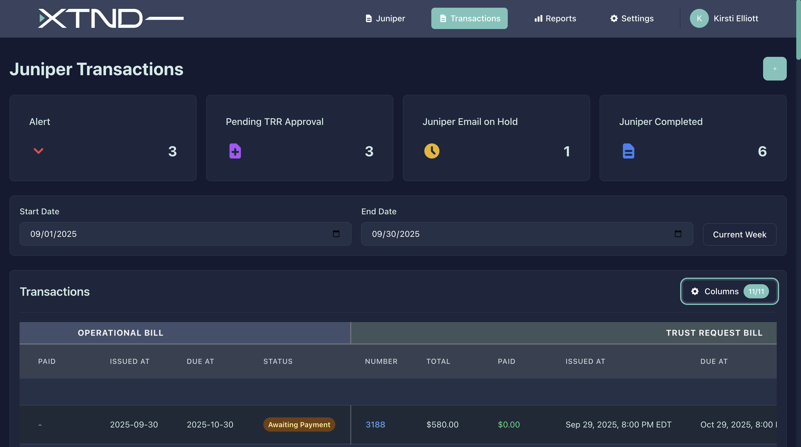 XTND Product Dashboard Views
